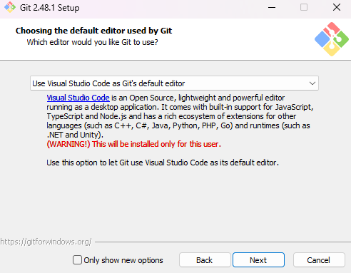 Choix éditeur de texte
